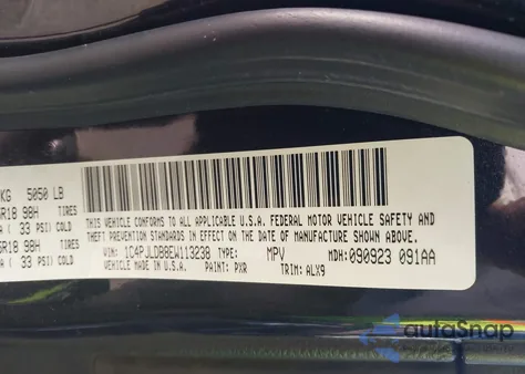 2014 Jeep Cherokee Limited from USA, damaged, VIN 1C4PJLDB8EW113238